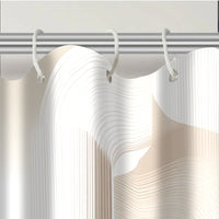 Rideau de Douche Arches Beiges Minimaliste, 12 Crochets, 180 x 180 cm