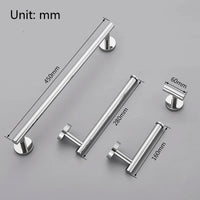 Accessoires Salle de Bain Ronds Inox à la Pièce, Chromé, Noir, Nickel, Doré