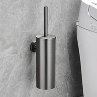 Brosse WC Inox avec Support Cylindrique, Murale ou à Poser, 7 Finitions