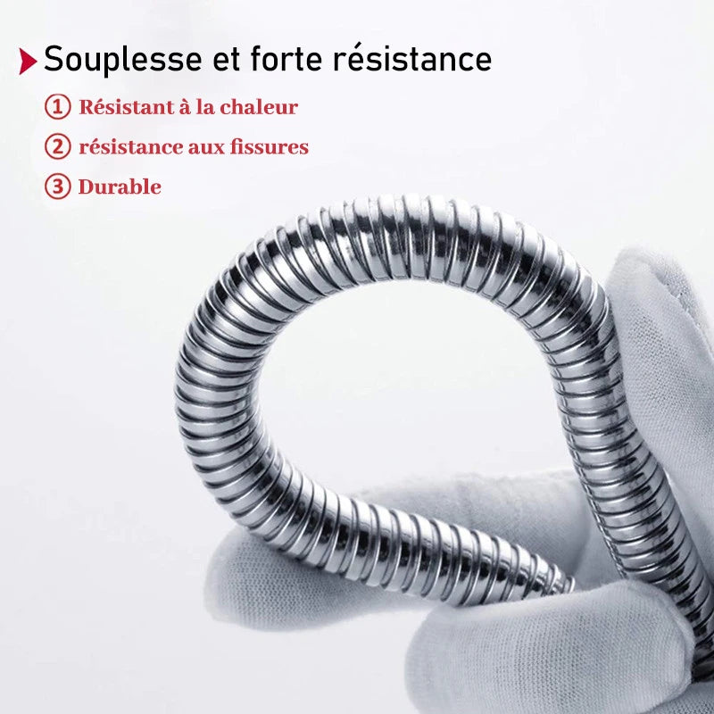 Flexible de Douche Inox Haute Densité 150 à 300 cm ou Spiralé